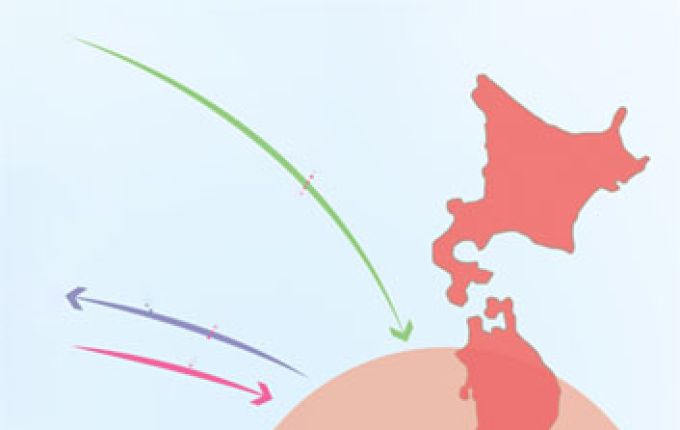 Kaart: woorden van en naar Japan